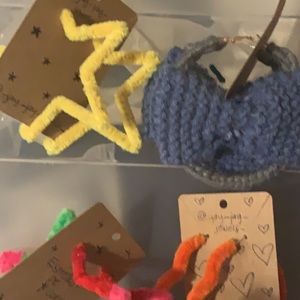 Embroidery hoop earrings